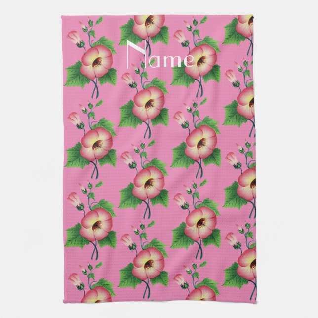 Pearly Pink Flowers Thunder_Cove Kitchen Towel (Vertical)