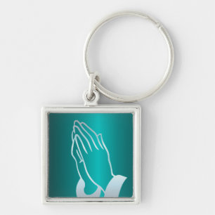 Pearly Praying Hands Keychain