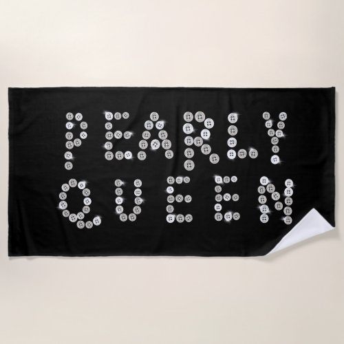 Pearly Queen Cockney London Londoner Beach Towel