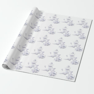Pearly Seashells Beach Linen Wrapping Paper
