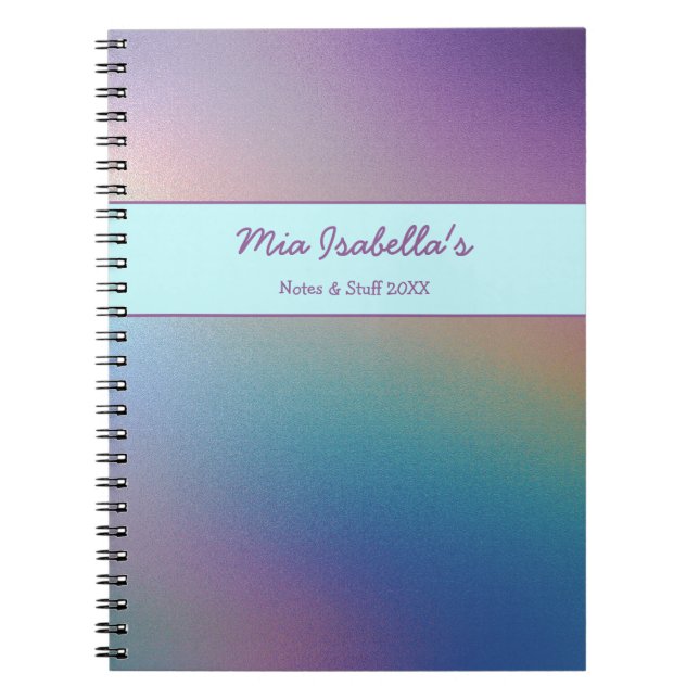 Pearly Shimmer Notebook Customizable (Front)