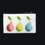 Pears and Colors Coin Purse<br><div class="desc">Watercolor Pears on a White Background</div>