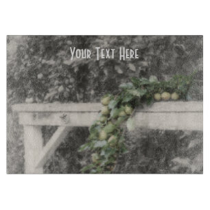 Pears And Hitching Post In Black And White Nature Cutting Board