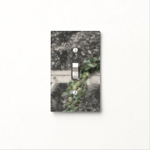 Pears And Hitching Post In Black And White Nature Light Switch Cover