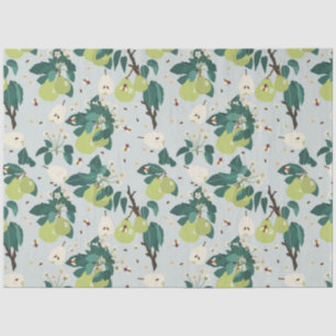 Pears & Bees in a Botanical Floral Garden Tissue Paper