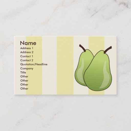 Customizable Pears - Business Business Card