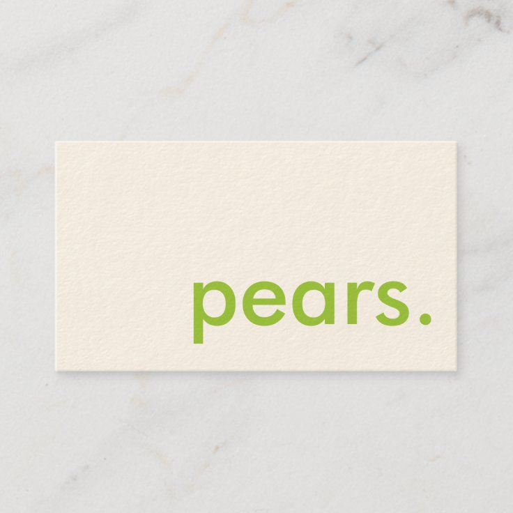 pears. business card Zazzle