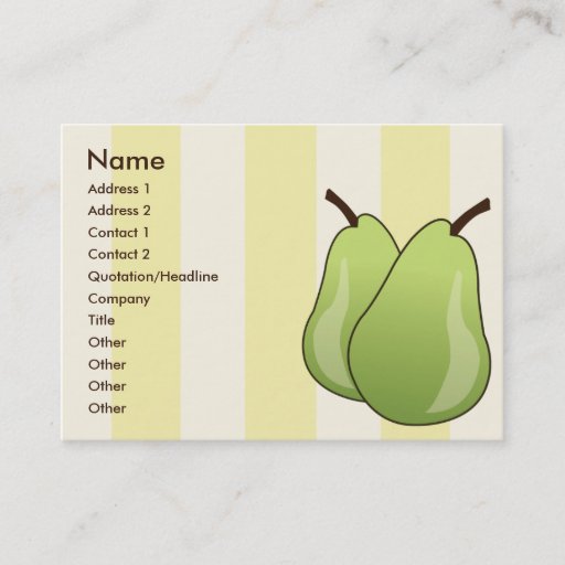 Customizable Pears - Chubby Business Card
