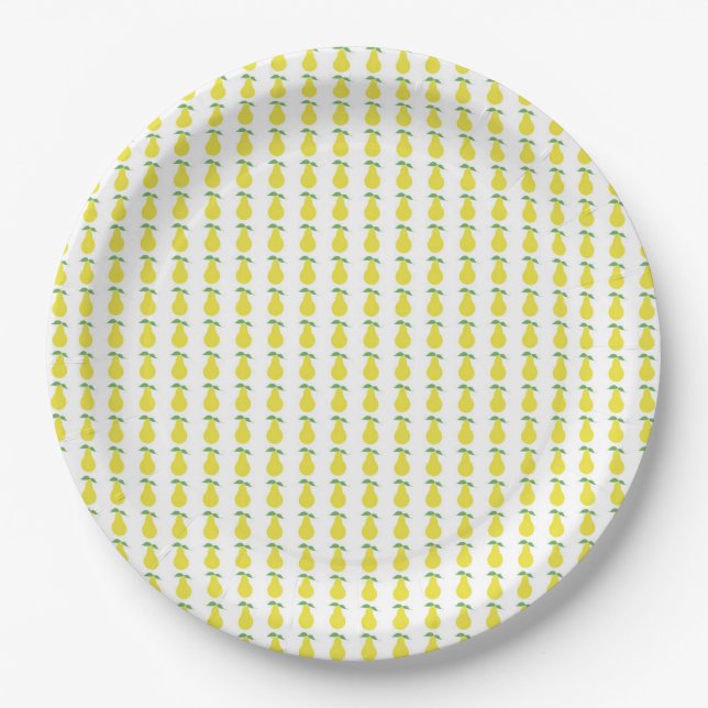 Pears delight pattern paper plates (Front)
