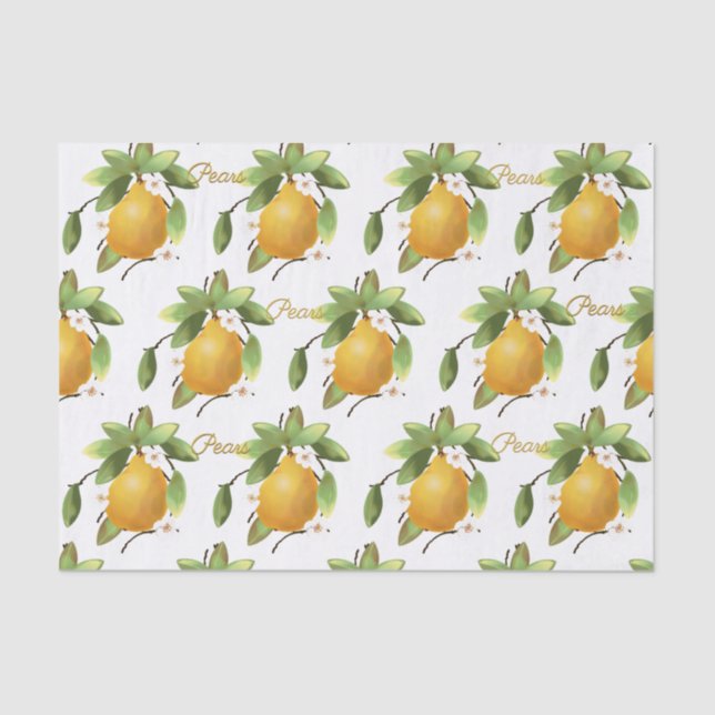 Pears Fruit Canning Catering Tissue Paper (Front)