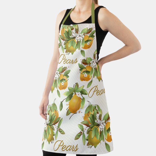 Pears Fruit Waffle Pattern Apron (Insitu)