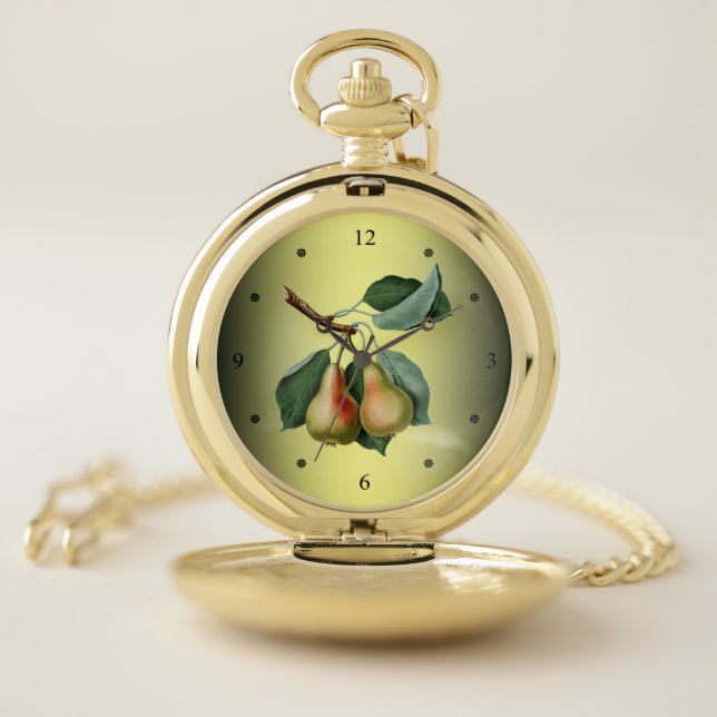 Pears ~ Giorgio Gallesio ~ Botanical Fruit ~ Pocket Watch (Inside)
