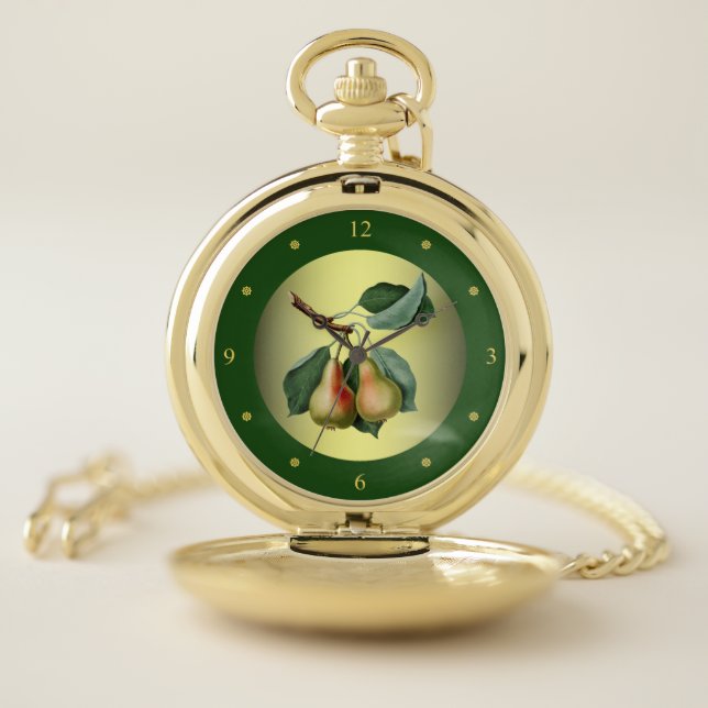 Pears ~ Giorgio Gallesio ~ Botanical Fruit ~ Pocket Watch (Inside)