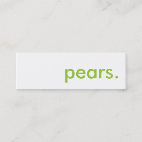 pears. business card template