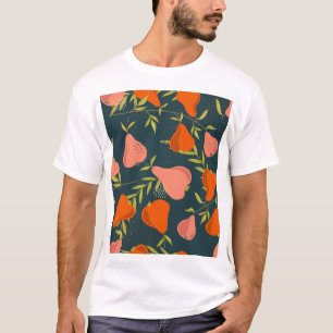 Pears Overlap: Colorful Vintage Wallpaper T-Shirt