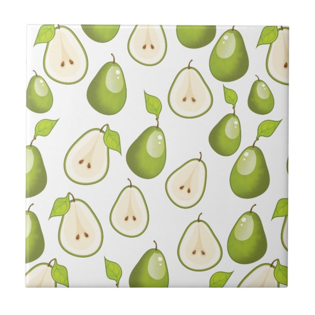 Pears Pattern Ceramic Tile (Front)