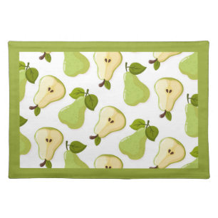 Pears pattern  cloth placemat