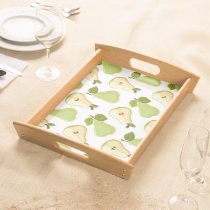 Pears pattern serving tray