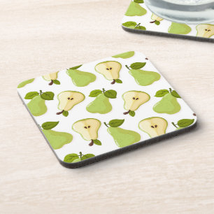 Pears print beverage coaster