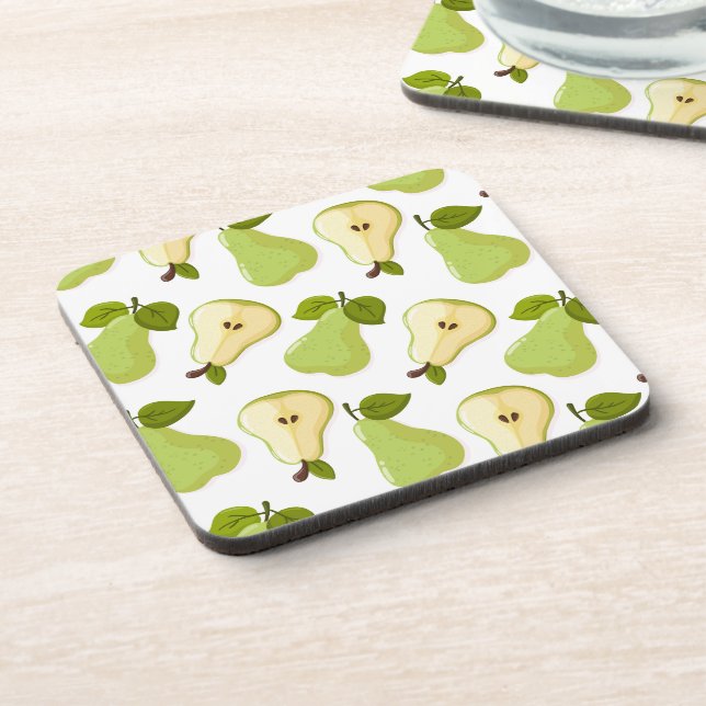 Pears print beverage coaster (Left Side)