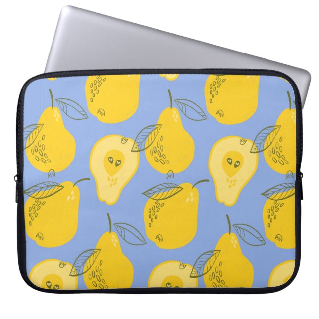 Pears seamless pattern laptop sleeve (Front)