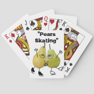 "Pears Skating" Poker Cards