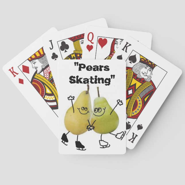 "Pears Skating" Poker Cards (Back)
