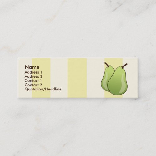 Pears - Skinny Business Card