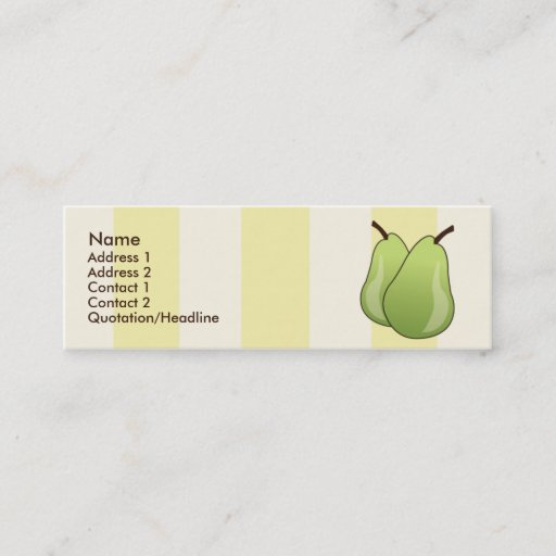 Customizable Pears - Skinny Business Card