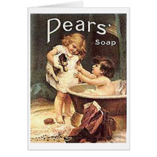 Pears Soap Kids Washing Dog Cards