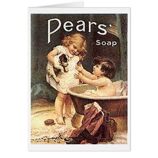 Pears Soap Kids Washing Dog Cards (Front)