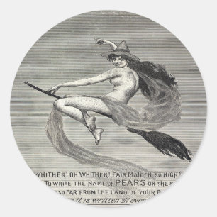Pears Soap Witch Classic Round Sticker