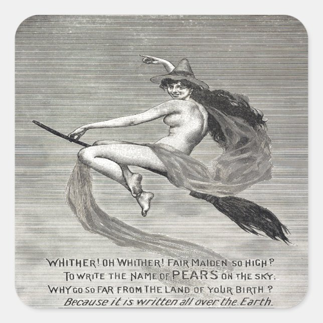 Pears Soap Witch Square Sticker (Front)