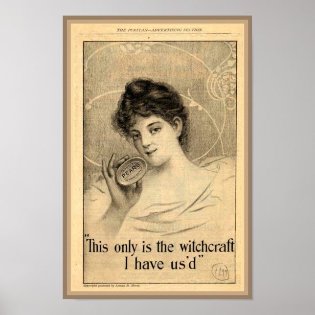 Pears Soap Witchcraft Ad Poster (Front)