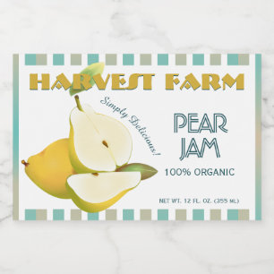 Pears Tropical Fruit Canning Food Label