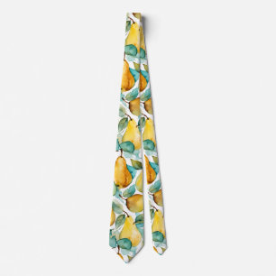 Pears Watercolor Art Neck Tie