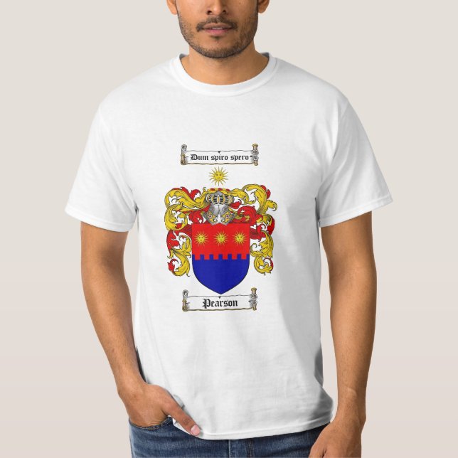 Pearson Family Crest - Pearson Coat of Arms T-Shirt (Front)