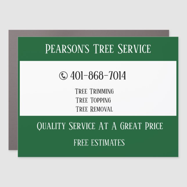 Pearson's Tree Service Car Magnet (Front)