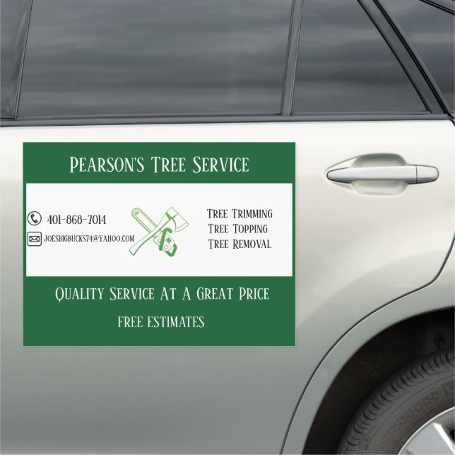 Pearson's Tree Service Car Magnet (In Situ)