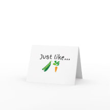 Pea's and Carrots -blank card