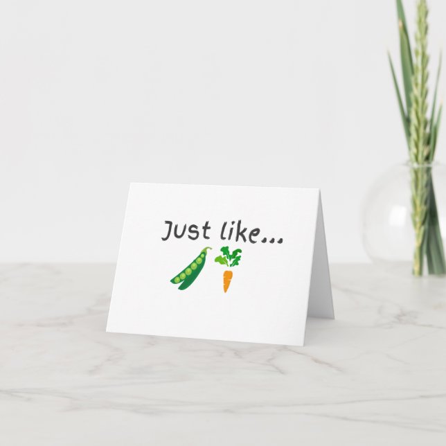 Pea's and Carrots -blank card (Front)