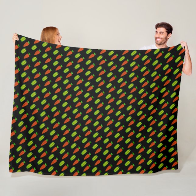 Peas and Carrots Fleece Blanket (In Situ)