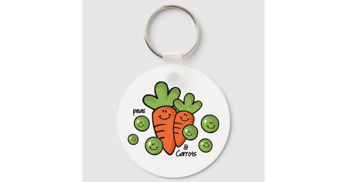 Peas And Carrots Keychain Zazzle