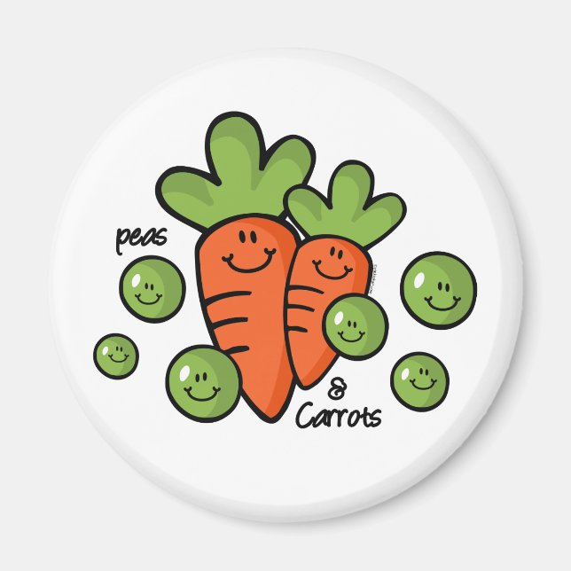 Peas And Carrots Magnet (Front)