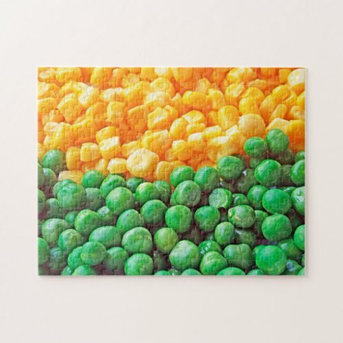 Peas and sweetcorn jigsaw puzzle