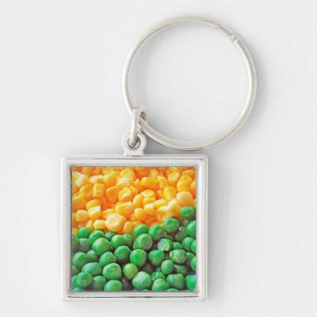 Peas and sweetcorn keychain (Front)