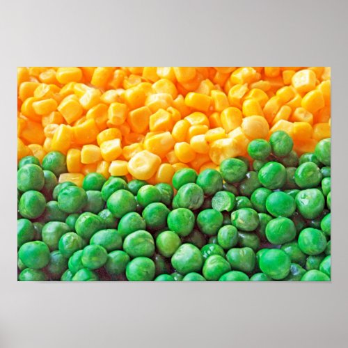 Peas and sweetcorn poster