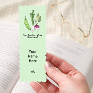Peas and Veggie Best Friends Pun Bookmarks