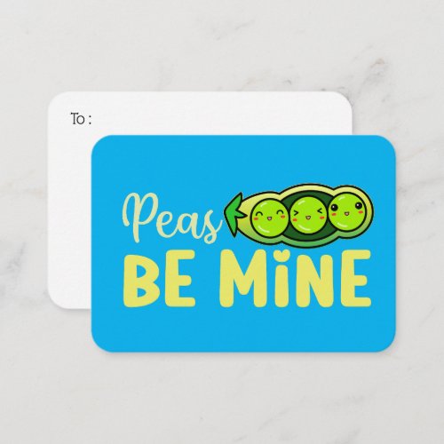 Peas Be Mine Funny Pun Cute Valentines Day Note Card