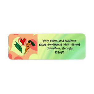 Peas Be My Valentine Label